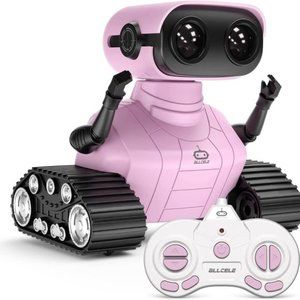 Rechargeable RC Robots for Kids, Remote Control Toy with Music and LED E…